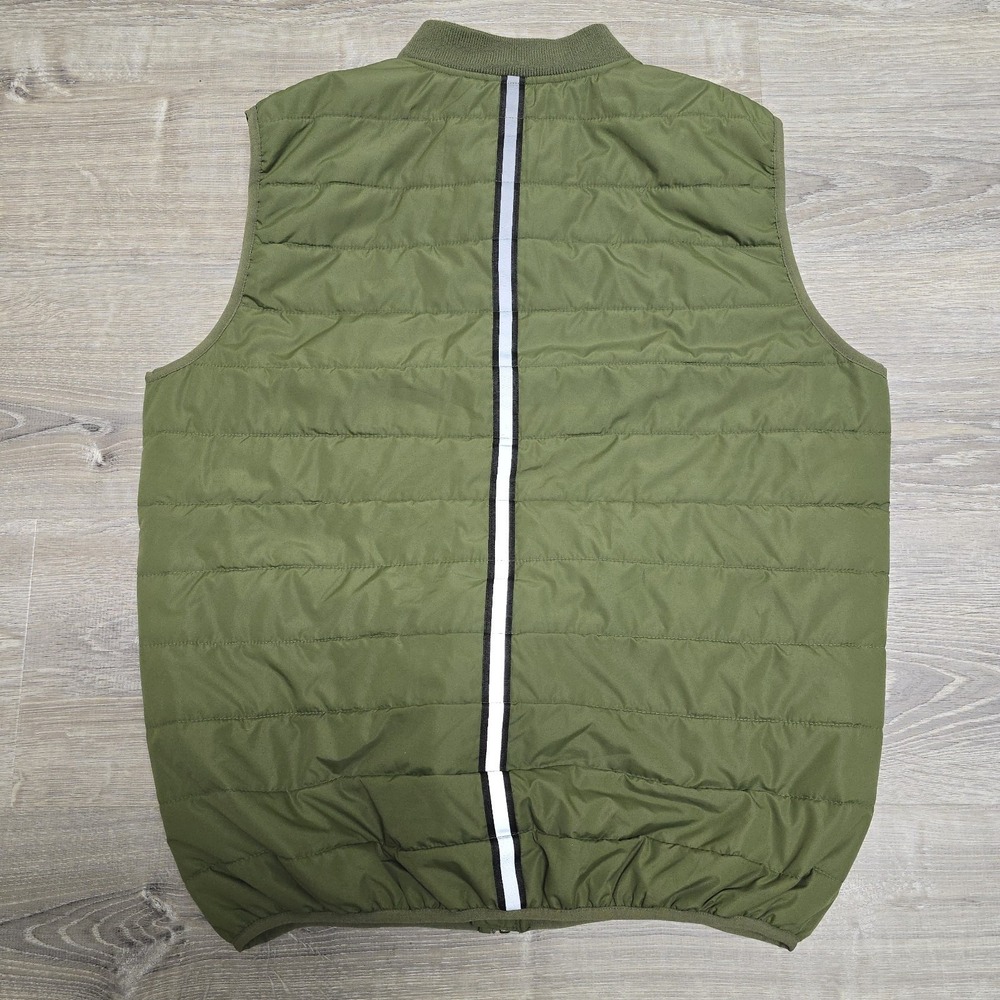Penfield Quilted Puffer Vest Men XL Packable Reflective Green Full Zip Insulated - Picture 2 of 16